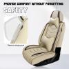 ZWCS Car Seat Cover for Chevy Trax 2015-2026, Seat Covers Full Set,Non-Slip Waterproof seat Cover,Wear-Resistant Nappa Leather car seat Covers. (Luxury 5 Seats/Beign) view 4