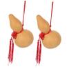 MUSISALY 2pcs Gourd Shaped Decorative Pendant for Car Bag Natural Gourd Craft Stopper Keychain Accessory Unique Hanging Ornaments for Home and Vehicle view 1