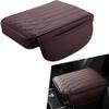 MTNYY for Chevrolet Silverado GMC Sierra 1500 2019-2024 Car Center Console Cover, Microfiber Leather Armrest Cover Cushion, with 2 Side Storage Pockets,Hand Rest Pillow with Height Increase,Brown view 1