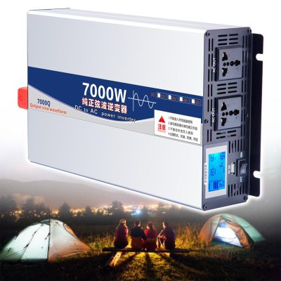 Eastnmythet Pure Sine Wave Car Inverter 7000W, DC 12V/24V/48V/60V to AC 110V 220V 230V 240V Voltage Converter, Power Inverter with LCD Display,60V to 110V