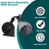 MITZONE Dual Horn Assembly with Bracke Compatible with Commander Jeep Grand Cherokee Liberty 2008-2010 view 3