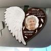 Right Here For You - Personalized Custom Car Visor Clip, Memorial Sympathy Gifts For Family Members, Personalized Car Picture Frame Visor Clip, Photo Holder Car Visor Clip, Bereavement Gifts view 2