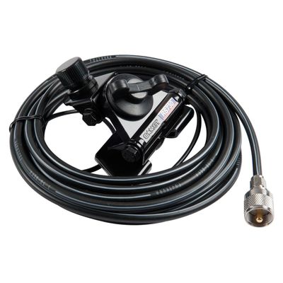 Comet CP-5M Universal RS-730 Adjustable Lip Mount with Pre-Installed Coax Cable for Mobile Antennas NMO and SO-239 Compatible Durable Vehicle Radio Antenna Mounting Solution