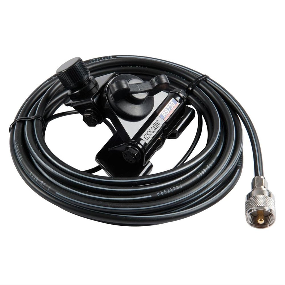 Comet CP-5M Universal RS-730 Adjustable Lip Mount with Pre-Installed Coax Cable for Mobile Antennas NMO and SO-239 Compatible Durable Vehicle Radio Antenna Mounting Solution