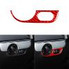 Car Headlight Switch Decal Driver Side Dash Sticker Real Quality Carbon Fiber Trim Compatible with VW Volkswagen Jetta 2012 2013 2014 2015 2016 2017 2018 Interior Accessories Decor Red view 1