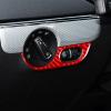 Car Headlight Switch Decal Driver Side Dash Sticker Real Quality Carbon Fiber Trim Compatible with VW Volkswagen Jetta 2012 2013 2014 2015 2016 2017 2018 Interior Accessories Decor Red view 4