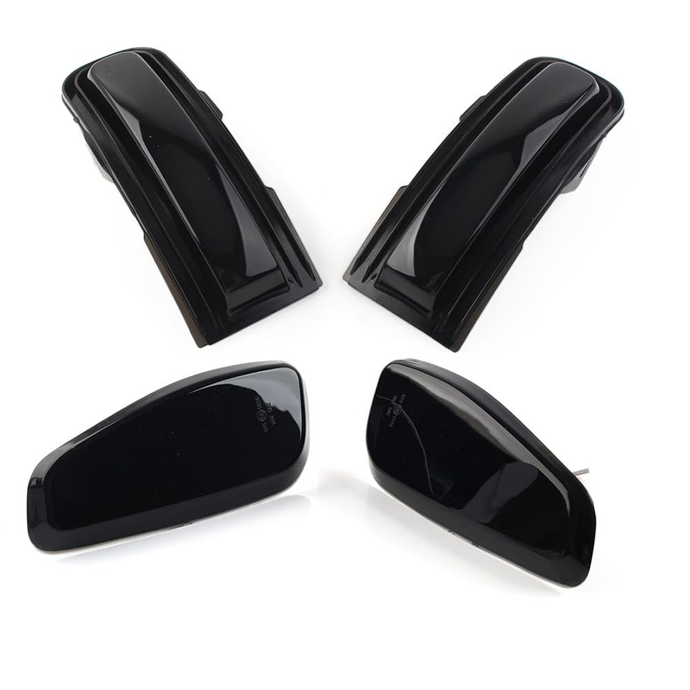 Cnamid5 ABS Dynamic Side LED Marker Light Reflector Mirror Rearview Turn Signals Smoked Black For Jeep Renegade 15-22 Car
