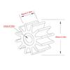 FRELDCVB 0766433 J E/Outboard 1.5HP 2HP Engine Water Pump Impeller 0382221 Replace 18-45221 9-45604 Replace Parts view 2
