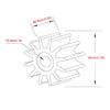 FRELDCVB Water Pump Impeller 844683 875814-6 for 875697 Marine Engine 845796 842857 21951364 Replace 09-814B Replace Parts view 2
