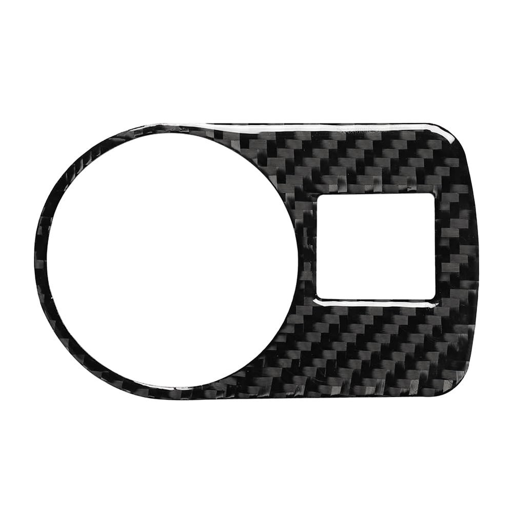 Cnswee6 Car LHD Headlight Button Switch Decor Lamp Panel Cover Trim for Audi TT TTS TTRS 2008 2009 2010 2011-2014 Carbon Fiber Black