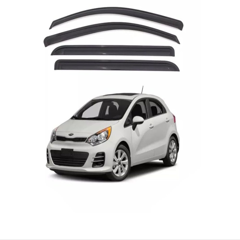 Smoke Window Sun Vent Visor Rain Guard Deflector for Kia Rio Hatchback 2012-2017