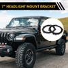 REPAIROCK 1 Pair Headlight Mount Bracket for Jeep Wrangler TJ 1997-2007 Headlight Lamp Bezel Left and Right 7 Inch Round Headlamp Bezel view 3