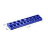 HARFINGTON Magnetic Socket Organizer 1/2" Drive Metric Socket Holder Tray Socket Storage Rack Holds 19 Standard and Deep Size Sockets, Blue view 2