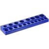 HARFINGTON Magnetic Socket Organizer 1/2" Drive Metric Socket Holder Tray Socket Storage Rack Holds 19 Standard and Deep Size Sockets, Blue view 3