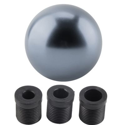 Majatou Car Gear Knob, Universal Knob Gear Head, Manual Round Shape Gear Lever with 3 Adapter Lever (Grey)