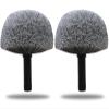 2 Pack Grey Twist-On Cobweb Duster Head Brush - Fits Standard 3/4 inch Threaded Poles, Attachment Spider Web Duster Brush for Outdoor & Indoor Cleaning view 1