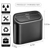 SGLRT Car Trash Can Bin with Lid - Universal Vehicle Mini Leakproof Garbage Can Bin with 20pcs Trash Bags Can Organizer Storage for Front Back Seat Accessories for Auto Office Bedroom Home(Black) view 2