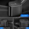SGLRT Car Trash Can Bin with Lid - Universal Vehicle Mini Leakproof Garbage Can Bin with 20pcs Trash Bags Can Organizer Storage for Front Back Seat Accessories for Auto Office Bedroom Home(Black) view 4
