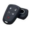 Key Fob Cover for XT4 XT5: 5 Buttons Silicone Key Fob Case Fit for Cadillac XT6 CT6 ATSV CTSV XTS Professional SRX 2014 2015 2016 2017 2018 2019 2020 2021 2022 2023 YQ2AB HYQ2EB (Black) view 3