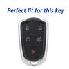 Key Fob Cover for XT4 XT5: 5 Buttons Silicone Key Fob Case Fit for Cadillac XT6 CT6 ATSV CTSV XTS Professional SRX 2014 2015 2016 2017 2018 2019 2020 2021 2022 2023 YQ2AB HYQ2EB (Black) view 4