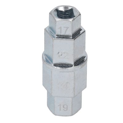 Eujgoov Motorcycle Wheel Axle Removal Hex Axle Tool, Hex Tool for Motorcycle Spindle 17/19/22/24mm Front Wheel Spindle Wrench for (Silver)