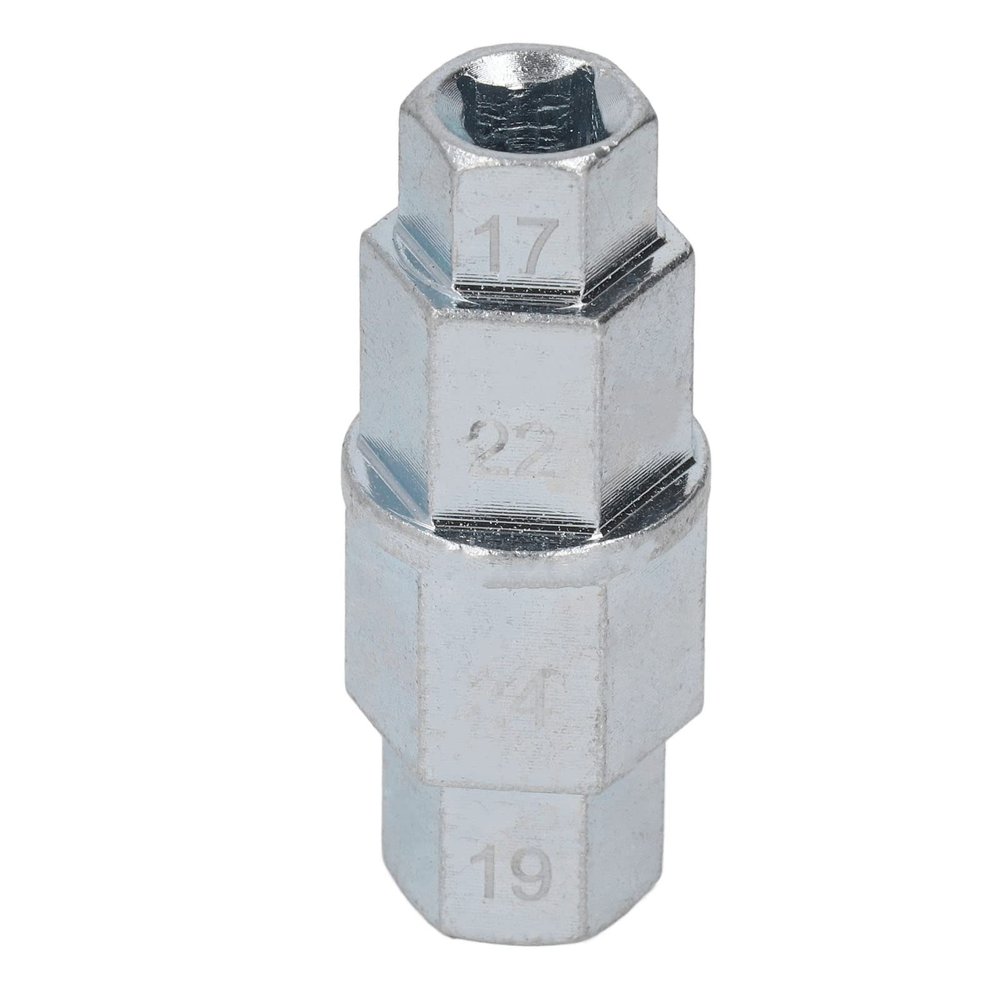 Eujgoov Motorcycle Wheel Axle Removal Hex Axle Tool, Hex Tool for Motorcycle Spindle 17/19/22/24mm Front Wheel Spindle Wrench for (Silver)