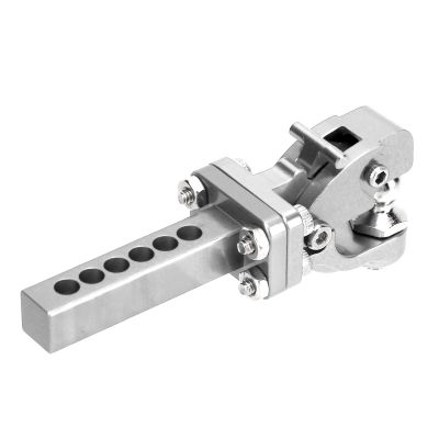 High Strength RC Truck Trailer Hook Aluminum Alloy Wear for SCX10 90046, Easy Vehicle Towing for RC Enthusiasts (Silver)