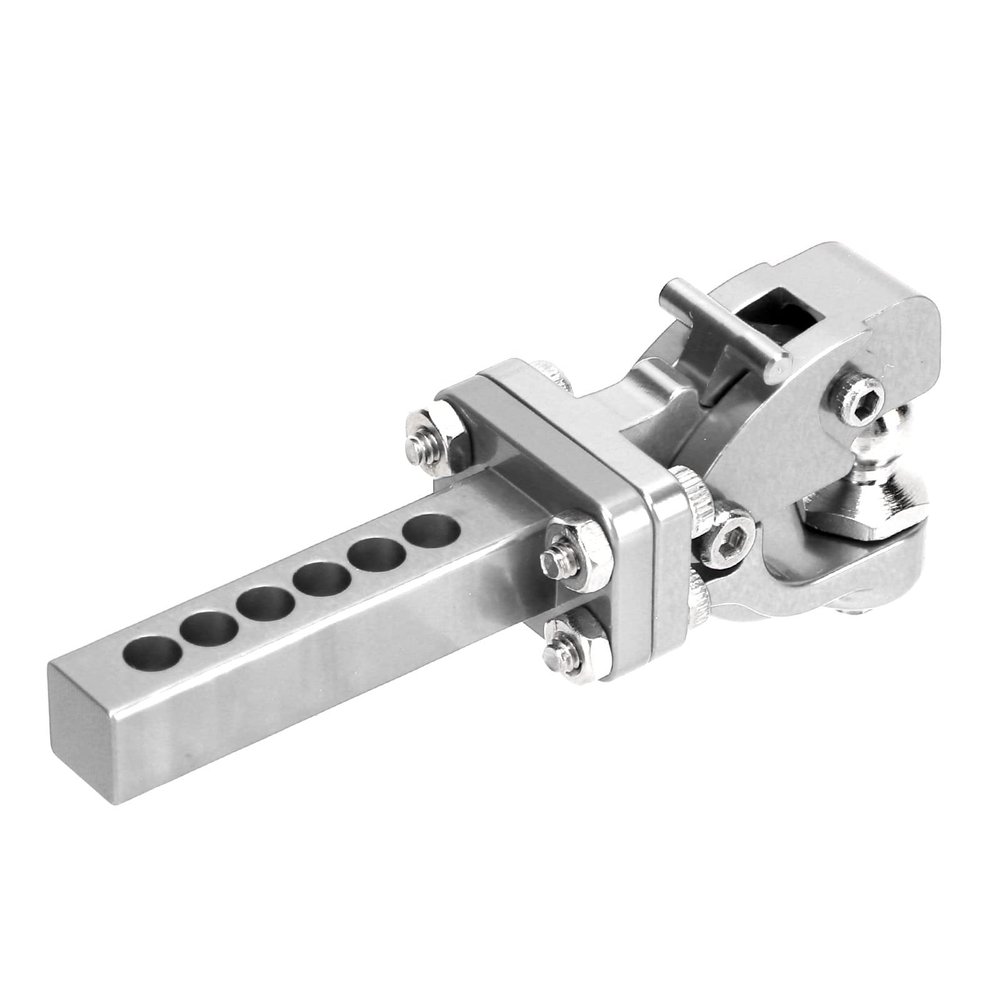 High Strength RC Truck Trailer Hook Aluminum Alloy Wear for SCX10 90046, Easy Vehicle Towing for RC Enthusiasts (Silver)