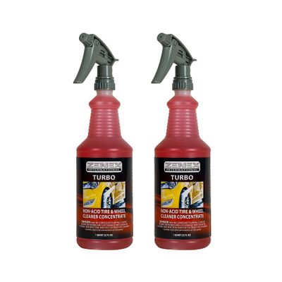 Zenex Turbo Wheel Cleaner - Professional-grade Wheel & Tire Detailer | Removes Grease, Brake Dust, & Road Grime | Chrome, Stainless Steel, Painted, & Rubber Surfaces | Non-Acidic | 32 oz (2 Pack)