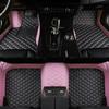 HAIUIKIK Custom Making Car Floor Mats Compatible with Audi BMW Mercedes-Benz Toyota Lexus Honda Infiniti Nissan Hyundai Kia All Models 2000-2025 (Pink and Black Combination) view 1