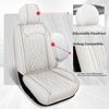 Car Seat Covers for Toyota RAV4 2014-2023 2024 2025 2026,5 Seats Full Set Luxury Breathable Nappa Leather Seat Cover Waterproof Seat Protector,Airbag Compatible Vehicle Chair Covers(White, Pillows) view 4