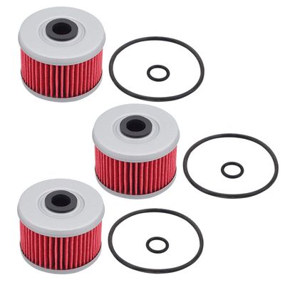 Kurihina Compatible with 3pcs Oil Filter O-Ring For 113 HF113 ATC250ES ATC350X TRX250 TRX400EX TRX420FE TRX450ES TRX500FE XL600R XR200R XR250R XR350R Motor Cycle