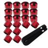 Nihfien 20 Pcs Wheel Lug Nut Covers Bolt Caps,21mm Universal Anti-Rust Car Tire Nut Caps Bolt Cover,Hexagonal Plastic Tire Bolt with Removal Tool (Red) view 2