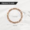 Car Bling Crystal Rhinestone Engine Start Decoration Ring, Sparkling Push Start Button Sticker, Key Ignition & Knob Ring Decoration, Bling Car Interior Accessories for Women (Peach) view 2