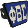 Phi Beta/ Sigma Greek Letter Trailer Hitch Cover [Blue/Silver - 2" R] - ID#34281 view 1