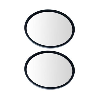 VioziteGam Side Mirror 2 Set of 8.5" Round Convex Stainless Steel Heated Offset Stud Mounting Bracket (Paint Match) for Peterbilt for Motor Truck for Mitsubishi Fuso for Mack for Kenworth