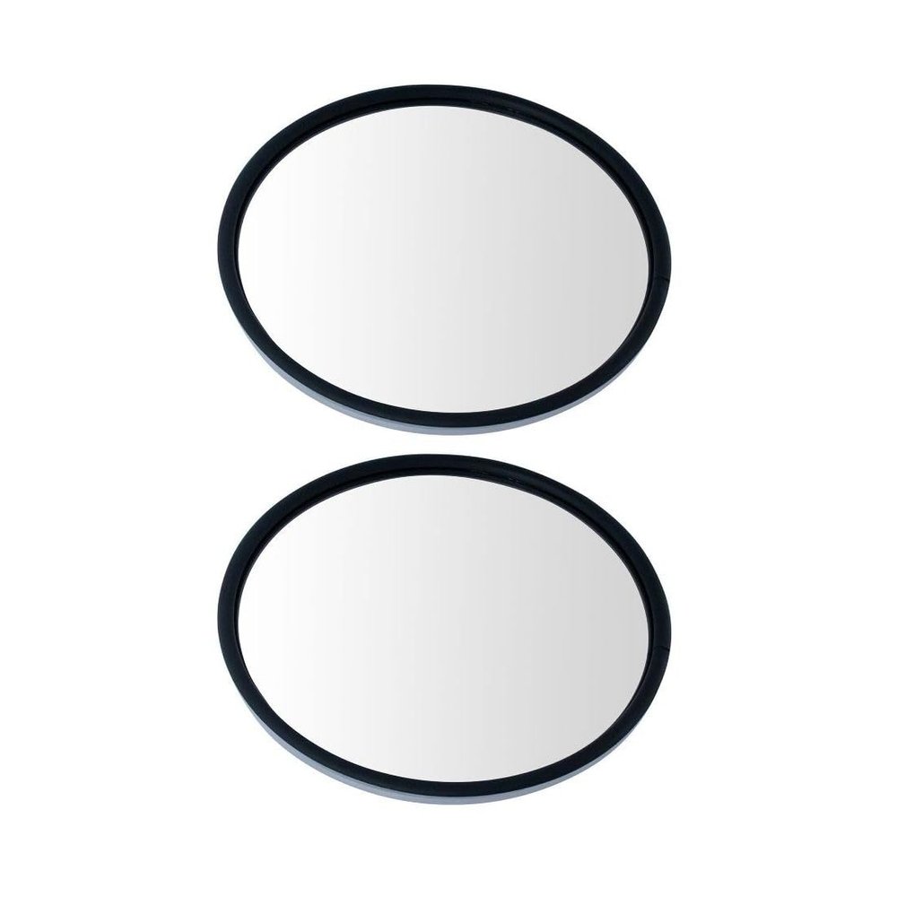 VioziteGam Side Mirror 2 Set of 8.5" Round Convex Stainless Steel Heated Offset Stud Mounting Bracket (Paint Match) for Peterbilt for Motor Truck for Mitsubishi Fuso for Mack for Kenworth