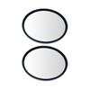 VioziteGam Side Mirror 2 Set of 8.5" Round Convex Stainless Steel Heated Offset Stud Mounting Bracket (Paint Match) for Peterbilt for Motor Truck for Mitsubishi Fuso for Mack for Kenworth view 1