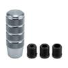 INFINAUTO Car Shift Knob, 9.5cm Universal for Automatic and Manual Vehicle Gear Shifter Knob with 3 Adapter Aluminum Alloy Gray, 1 Set view 1