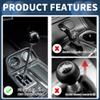 INFINAUTO Car Shift Knob, 9.5cm Universal for Automatic and Manual Vehicle Gear Shifter Knob with 3 Adapter Aluminum Alloy Gray, 1 Set view 3