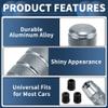 INFINAUTO Car Shift Knob, 9.5cm Universal for Automatic and Manual Vehicle Gear Shifter Knob with 3 Adapter Aluminum Alloy Gray, 1 Set view 4