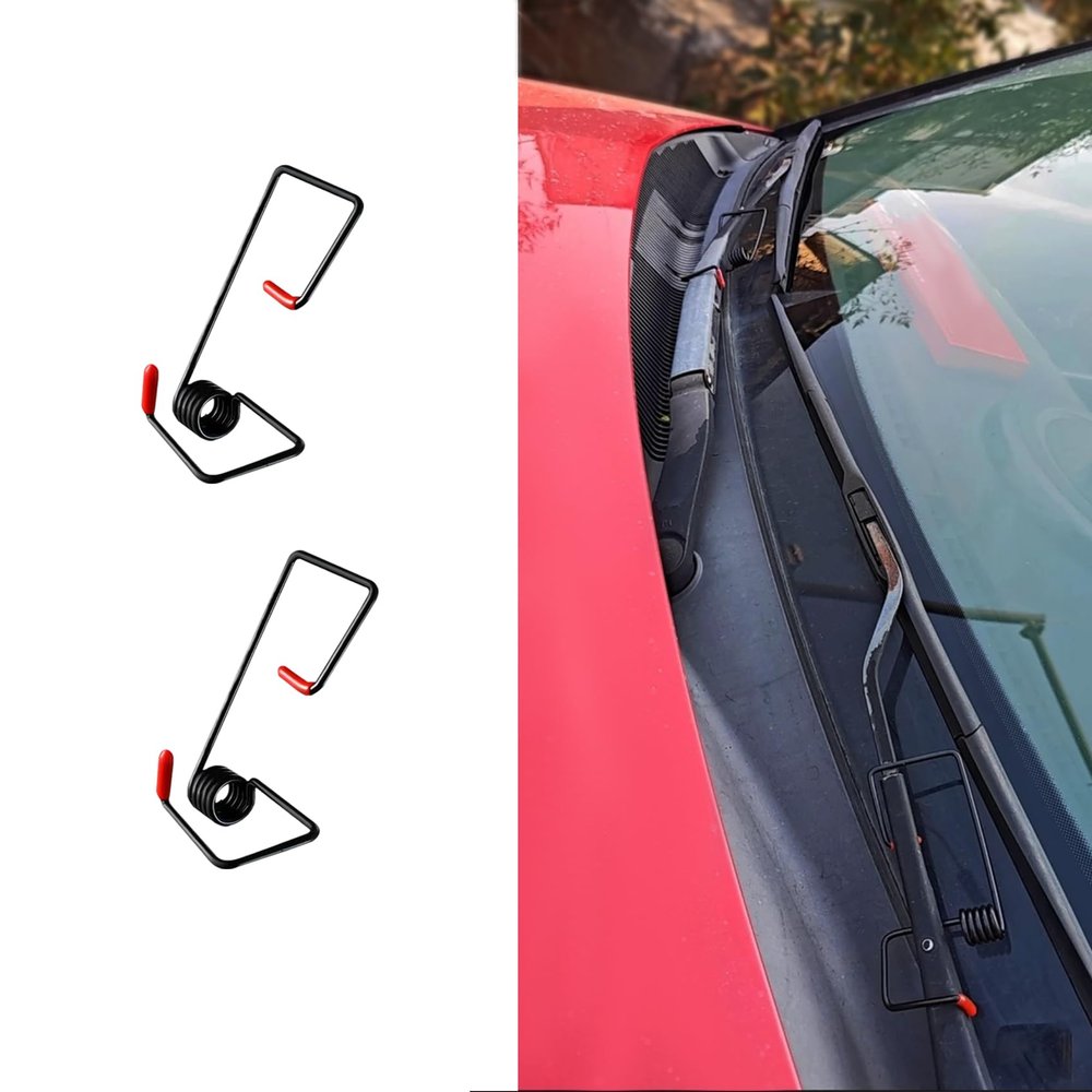 Zufoty 2PCS Windshield Wiper Arm Pressure Spring Booster, Wiper Arm Pressure Spring Set, Enhance Wiper Performance, Easy Install, Improved Visibility in Rain/Snow, Universal for All Vehicles