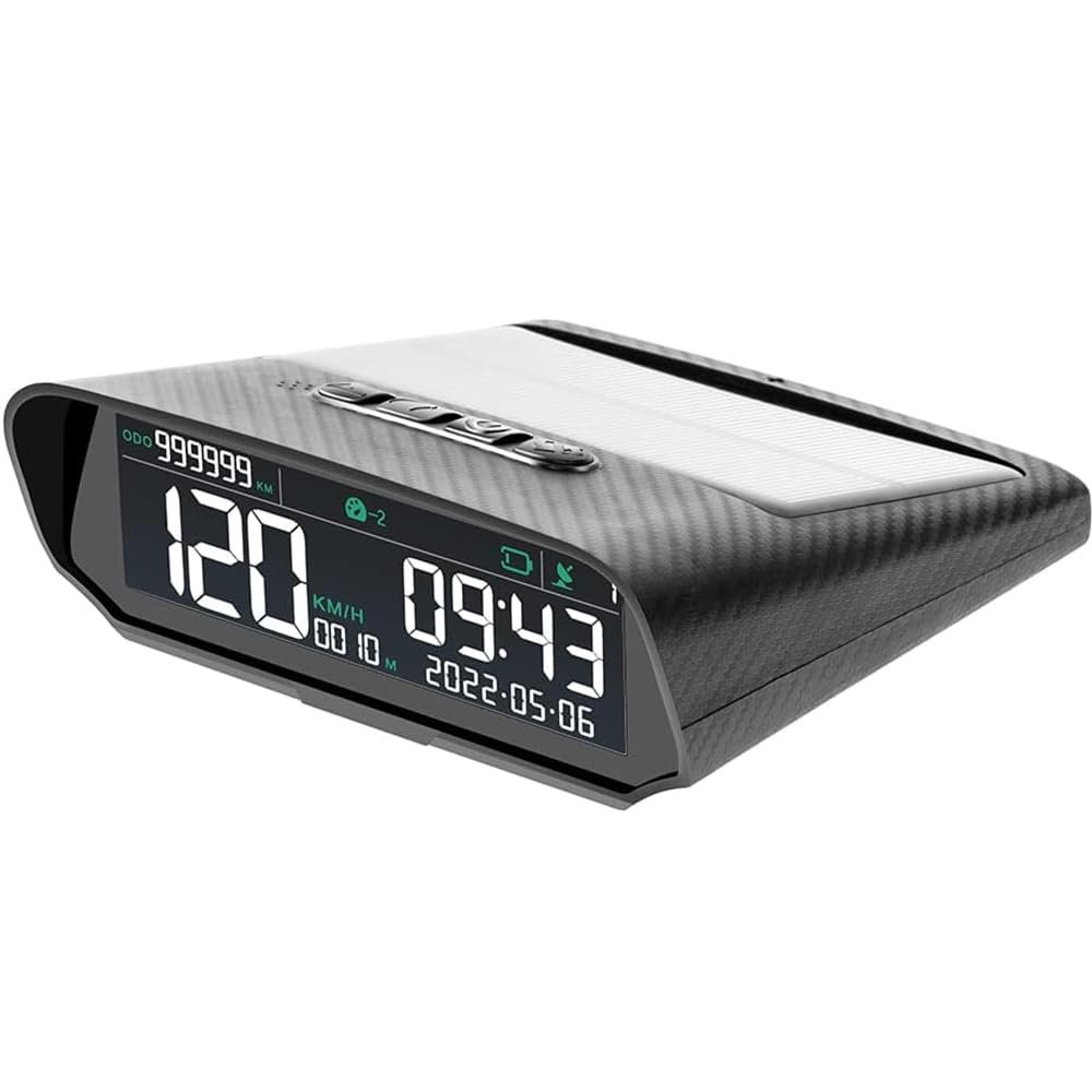 ELING Wireless HUD Solar Digital GPS Speedometer with Odometer Fatigue Driving Overspeed Alarm Date Time Altitude Head up Display for Car Motorcycle Truck