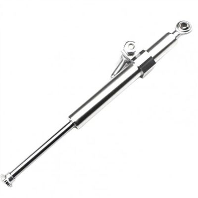 AHGDDA 330MM Motorcycle Stabilizer Steering Damper Aluminum Alloy Shock Absorber Direction Damper Accessories(Silver)