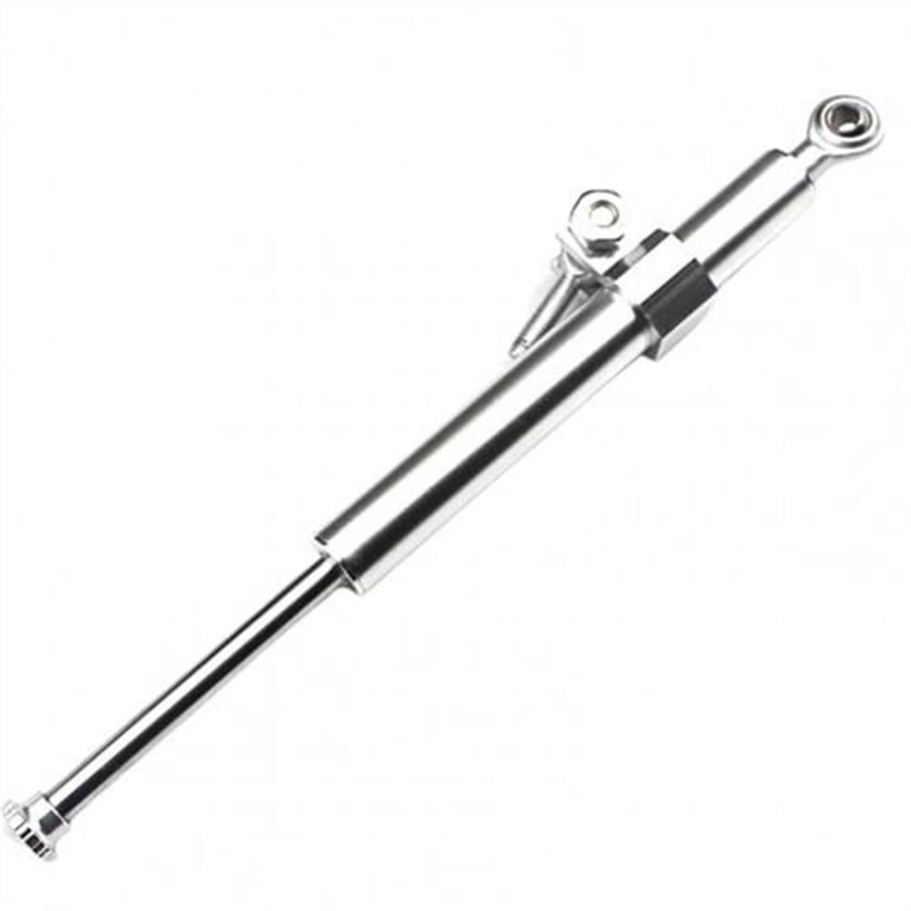 AHGDDA 330MM Motorcycle Stabilizer Steering Damper Aluminum Alloy Shock Absorber Direction Damper Accessories(Silver)