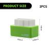 pinflaw 2 PCS Automobile Power Upgrade Fuel Saving, OBD2 ECOOBD2 Automotive Plug and Driver Single Plate, Automotive Energy Saver Accessories, Universal for Most Cars (Green) view 2