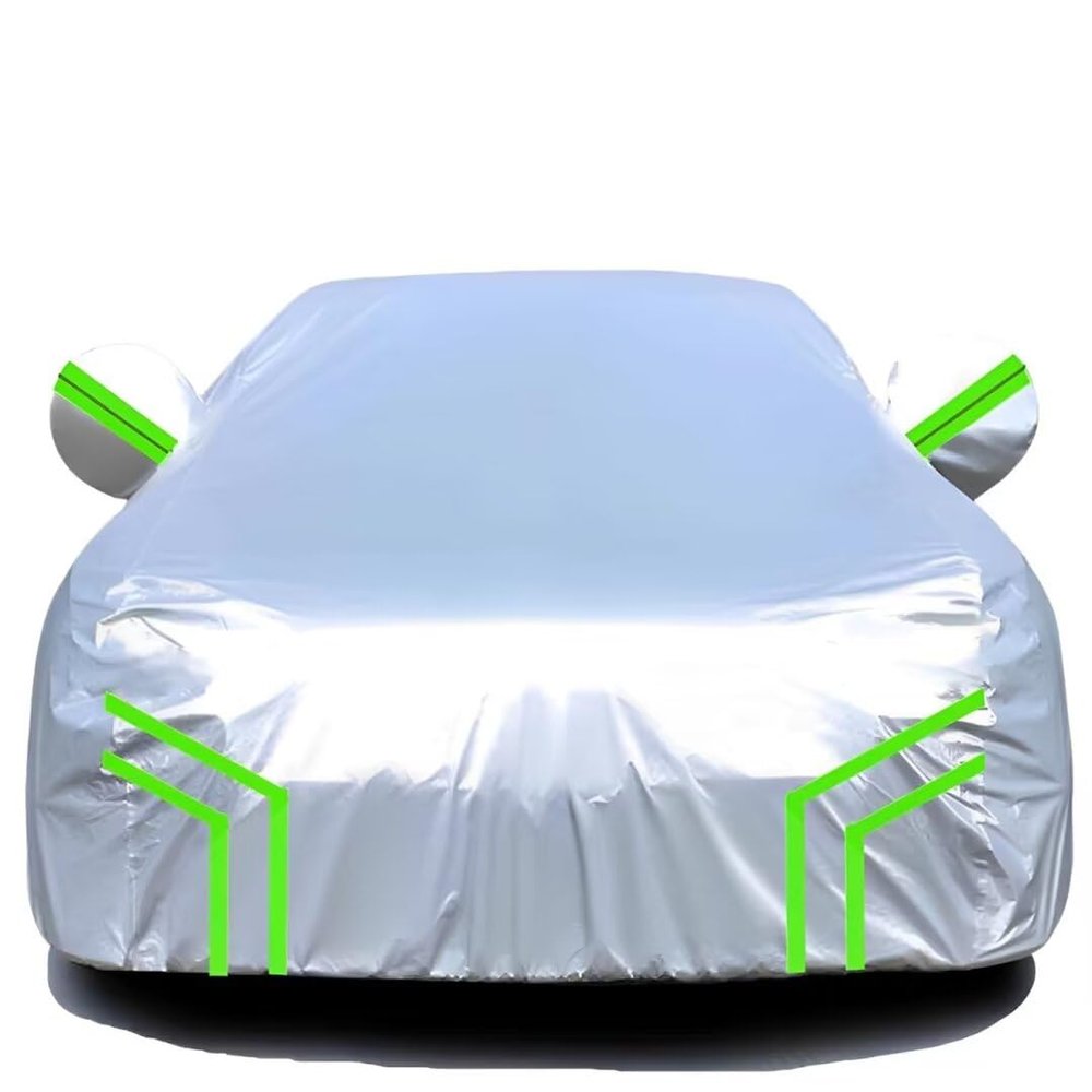 Car Cover Waterproof Compatible with Renault Sport RS 01 2014-2024, Outdoor car Cover All-Weather rain-Proof Sunscreen Silver Green