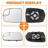 GoaMotors Left Driver Side Heated Mirror Glass with Backing Plate Compatible with Ford Edge 2015-2020, Replace FT4Z-17K707-H, Exterior Mirror Replacement Glass view 2