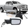 MOFOAP Passenger Side Mirror Compatible with 2013-2018 Dodge Ram 1500 2500 3500 Mirrors with Heated Puddle Lamp Tuning LED Signal Power Fold Chrome(9+2Pins) view 1
