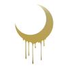 Dark Spark Decals Crescent Moon Drip V3 10 inch Gold Indoor Outdoor Vinyl Decal view 1